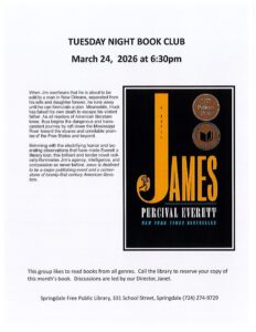 March-Tuesday Night Book Club