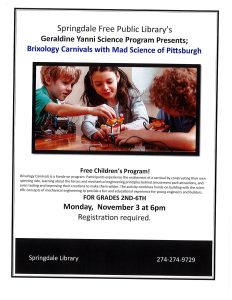 November-Geraldine Yanni Science Program