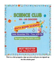 November: Geraldine Yanni Science Club