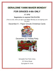 December-Geraldine Yanni Maker Monday