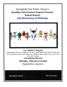 February – Geraldine Yanni Science Program