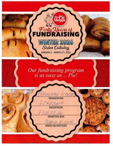 Pie Sale! Orders Due February 27.