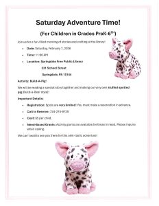 February-Saturday Adventure Time!