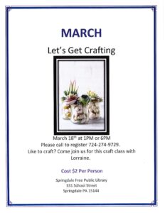 March-Craft Class