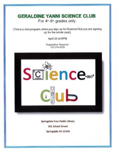 April-Geraldine Yanni Science Club