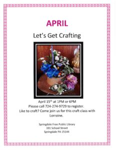 April-Craft Class