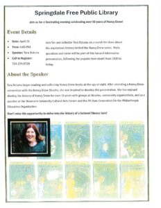 April 23rd at 6PM, Guest Speaker, Tara Rotuna.