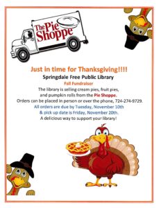 Pie Sale!!! Just in time for Thanksgiving!
