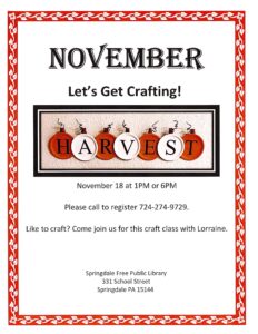 November-Craft Class